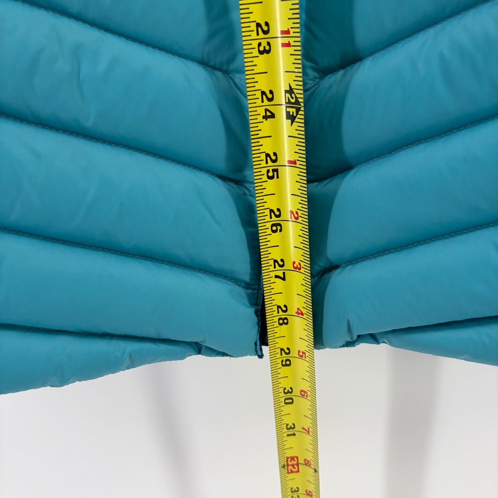 Lands' End‎ Womens XS Down Puffer Vest Blue Chevron Full Zip Outerwear NWOT - Picture 7 of 8